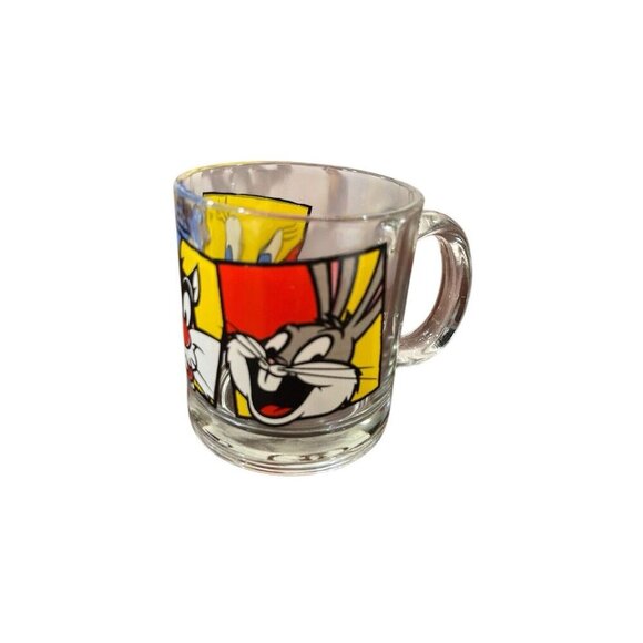Vintage 1994 Bugs Bunny, Sylvester & Tweety Mug Looney Tunes Anchor Hocking - Picture 1 of 3